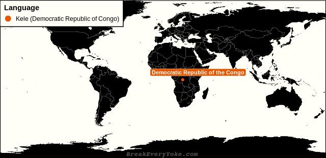 All countries where Kele (Democratic Republic of Congo) is a significant language