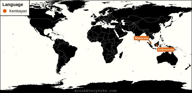 All countries where Kembayan is a significant language