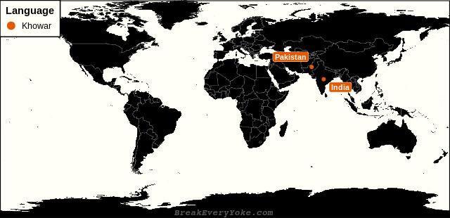 All countries where Khowar is a significant language