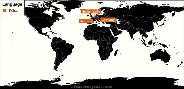 All countries where Kölsch is a significant language