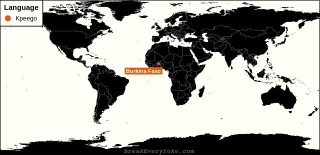 All countries where Kpeego is a significant language