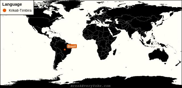 All countries where Krikati-Timbira is a significant language