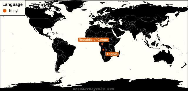 All countries where Kunyi is a significant language