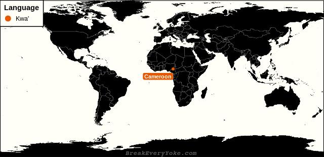 All countries where Kwa' is a significant language