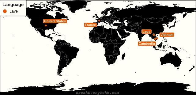 All countries where Lave is a significant language