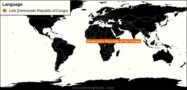 All countries where Lele (Democratic Republic of Congo) is a significant language
