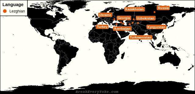 All countries where Lezghian is a significant language