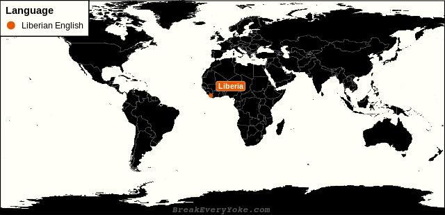 All countries where Liberian English is a significant language