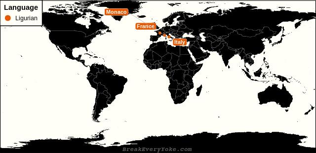 All countries where Ligurian is a significant language