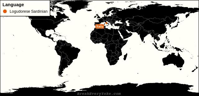 All countries where Logudorese Sardinian is a significant language