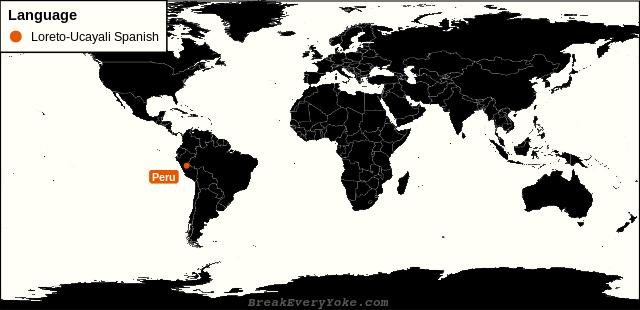 All countries where Loreto-Ucayali Spanish is a significant language