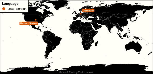 All countries where Lower Sorbian is a significant language