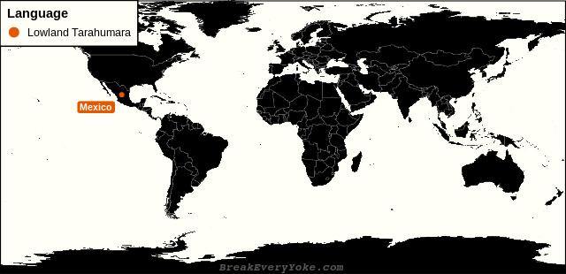 All countries where Lowland Tarahumara is a significant language