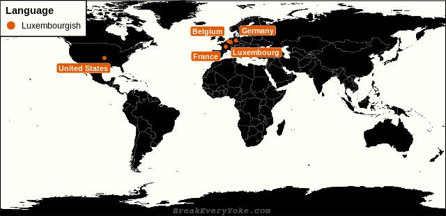 All countries where Luxembourgish is a significant language