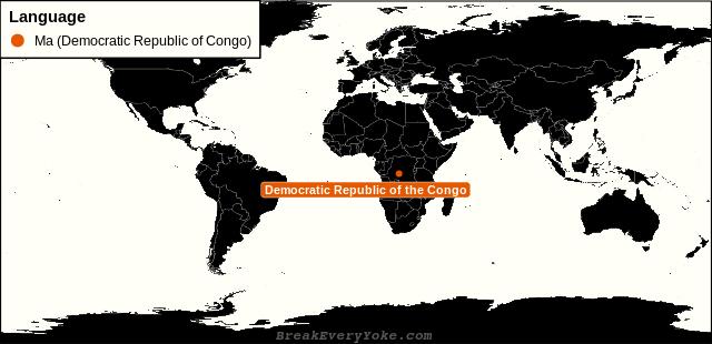 All countries where Ma (Democratic Republic of Congo) is a significant language