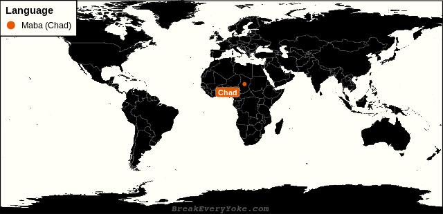 All countries where Maba (Chad) is a significant language
