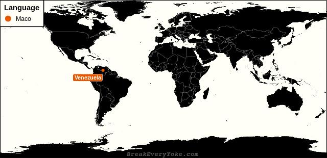 All countries where Maco is a significant language