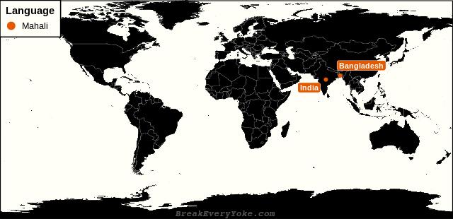 All countries where Mahali is a significant language