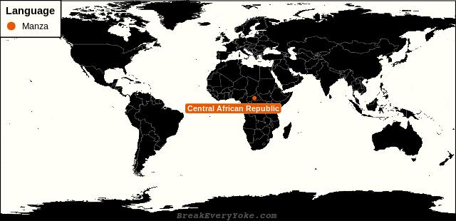 All countries where Manza is a significant language