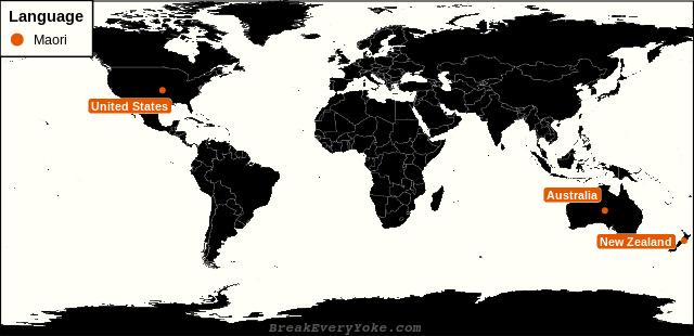 All countries where Maori is a significant language