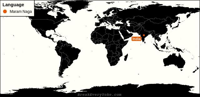 All countries where Maram Naga is a significant language