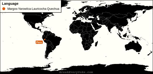 All countries where Margos-Yarowilca-Lauricocha Quechua is a significant language