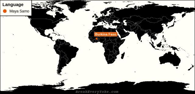 All countries where Maya Samo is a significant language