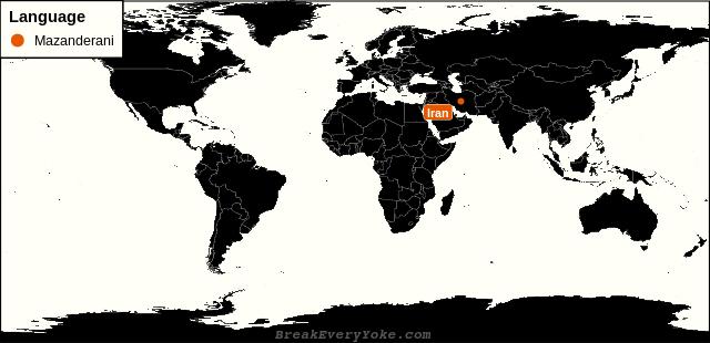 All countries where Mazanderani is a significant language