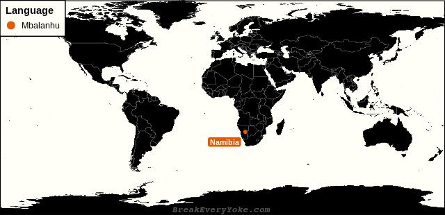 All countries where Mbalanhu is a significant language