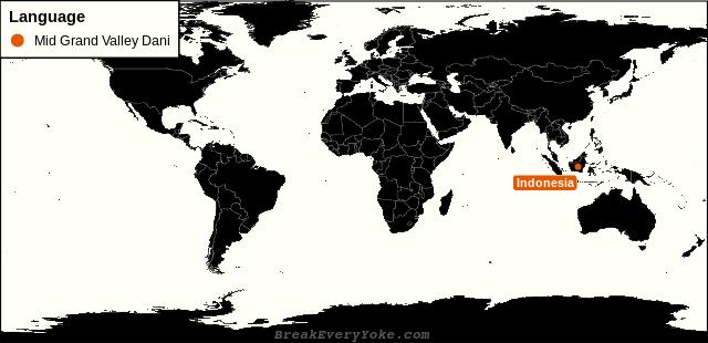 All countries where Mid Grand Valley Dani is a significant language