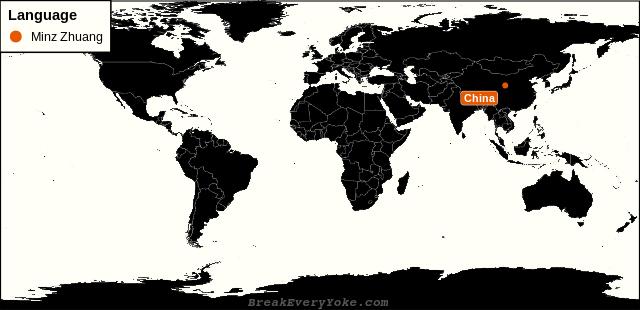 All countries where Minz Zhuang is a significant language