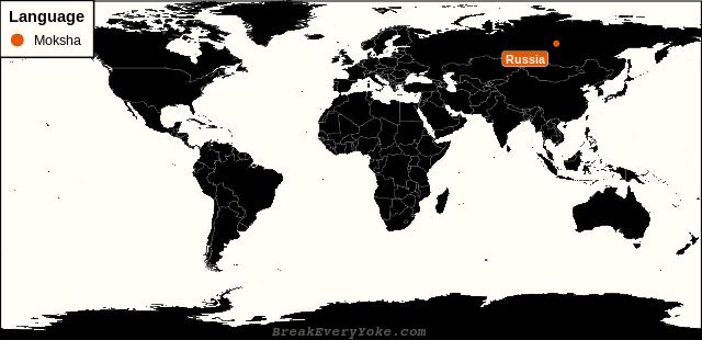 All countries where Moksha is a significant language