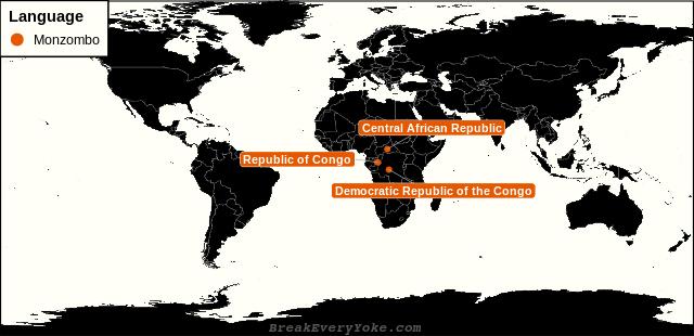 All countries where Monzombo is a significant language