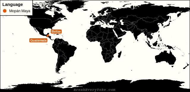 All countries where Mopán Maya is a significant language