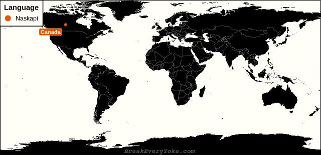 All countries where Naskapi is a significant language
