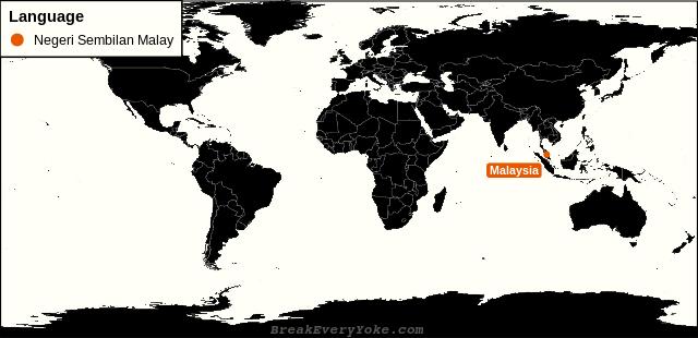 All countries where Negeri Sembilan Malay is a significant language