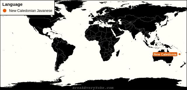 All countries where New Caledonian Javanese is a significant language