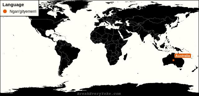 All countries where Ngan'gityemerri is a significant language