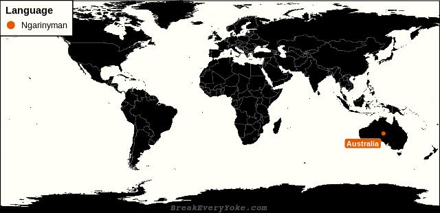 All countries where Ngarinyman is a significant language