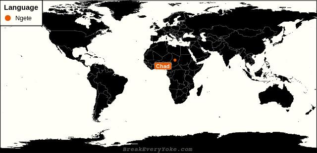 All countries where Ngete is a significant language