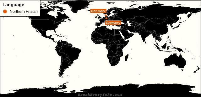All countries where Northern Frisian is a significant language