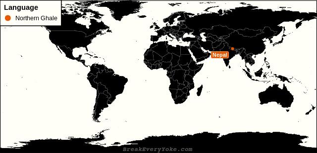 All countries where Northern Ghale is a significant language
