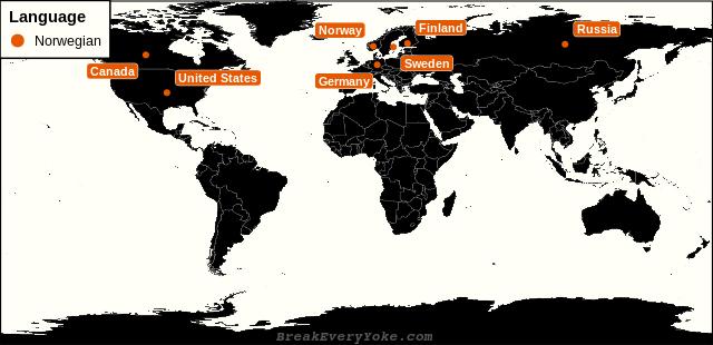 All countries where Norwegian is a significant language