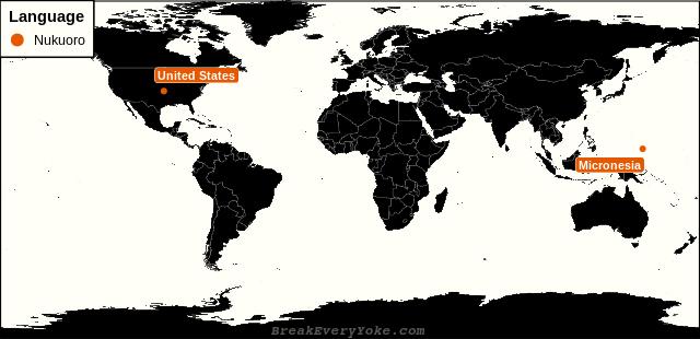 All countries where Nukuoro is a significant language