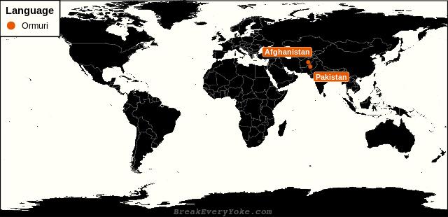 All countries where Ormuri is a significant language
