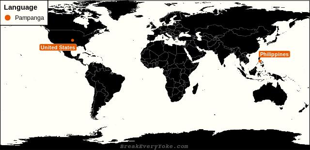 All countries where Pampanga is a significant language