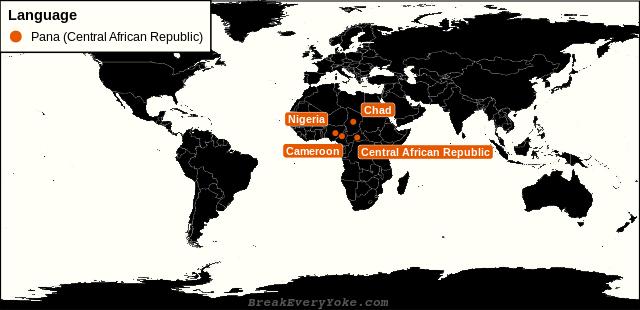 All countries where Pana (Central African Republic) is a significant language