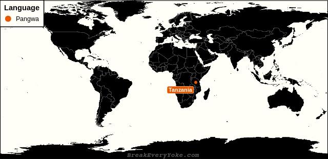 All countries where Pangwa is a significant language