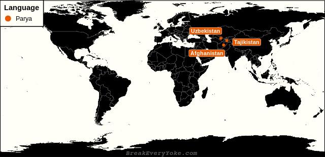 All countries where Parya is a significant language