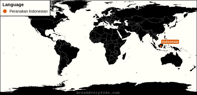 All countries where Peranakan Indonesian is a significant language